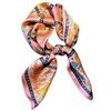 LumiSyne Sciarpe Di Seta Donna Foulard Quadrata 70×70cm Retro Stampato Motivo Geometriche Catena Lettere Leggera Raso Foulard Piccolo Fazzoletto Da Collo Fascia Per Capelli Bandane Copricapo