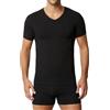Ludor Liabel Maglia Termica Uomo Manica Corta. 1 o 3 T-Shirt Intima in Caldo Cotone 100% Interlock. Girocollo o Collo a Punta. Bianca o Nera (IT, Testo, S, Regular, Regular, 3, Scollo V Nero)