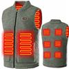 FGUUTYM Inverno 8 Area Riscaldamento Gilet Doppio Controllo Chiave USB Riscaldamento Elettrico Gilet In Pile Caldo Gilet Riscaldamento Sci Esterno Giacca Cappotto Uomo