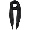 KASHFAB Sciarpa Cachemire Fatto in Kashmir (Confezione Regalo) Lana Merino Seta Cachemire Large Superfine Donna Uomo Pashmina Unisex Profondo Nero