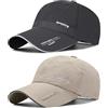 AYPOW 2 Confezioni Cappello da Baseball Asciugatura Rapida, Sport all'Aria Aperta Cappellino Visiera con Tesa Riflettente Uomo Donne, Leggero Cappellini Estivo Berretto Baseball Regolabile Snapback