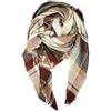 VIVIAN & VINCENT Per donna Autunno Inverno Sciarpa Classica Nappa Plaid Tartan Sciarpa Calda Morbido Grosso Coperta Avvolgere Scialle Sciarpe, Brown White