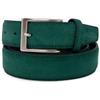 Emila Cintura scamosciata verde uomo cinta camoscio artigianale casual 3,5 cm con fibbia per jeans x abiti da ragazzo artigianale made in italy belt classica elegante moda 130 Vera Pelle Verde smeraldo