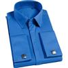 Yeuyyben Camicia da uomo con polsino francese con bottoni coperti a maniche lunghe camicie formali da uomo per feste di nozze gemelli da smoking camicie
