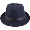 ASTRQLE Cappello unisex Trilby Fedora anni '20 stile vintage Panama Jazz Cap con fascia decorativa per uomo donna Manhatta Gatsby Derby Hat, Blu, Taglia unica