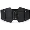 SYMOL Cintura da Donna Larga Estensibile Con Cinch, Vita 70-160 Cm Cintura a Cintura Retrò Cintura Larga Cintura in Vita Per Abiti Cappotti 7,5 cm di Larghezza (vita:130cm-160cm, Nero)