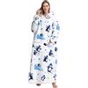 JOREAY Coperta extra lunga con cappuccio, da donna, uomo, Sherpa, coperta indossabile, soffice e gigante, con cappuccio per adulti, Penguin, Taglia unica