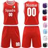 OXOQAQ Magliette e Pantaloncini da Canotta Basket 2 Pezzi con Nome Numero Logo Squadra Completo Basket Personalizzabile Bambino