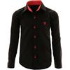 GILLSONZ A4vDa - Camicia da festa per bambini, per il tempo libero, facile da stirare, a maniche lunghe con 9 colori, taglia 86-158