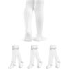 GENTABY Collant per bambini, confezione da 3 pezzi, con antiscivolo, misto cotone, per bambine 6 mesi, 6 anni