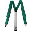 TigerTie - Bretelle sottili unisex a forma di Y, con 3 clip extra forti, tinta unita, bretelle in diversi colori a scelta, Verde petrolio, Taglia unica