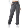 Zeagoo Pantaloni Tuta Donna con Vita Alta Sportivi e Tasche Autunno Inverno | Jogging Donna Tinta Unita, Pantaloni Vita Alta con Laccio Larghi, Pantaloni Caldi per l'Inverno, S-XXL