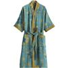 CRETUAO Vestaglia da donna in cotone a doppia garza,in stile giapponese morbida e leggera kimono stampato pigiama Yukata per sauna e spa di coppia