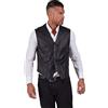 D'Arienzo Gilet in Pelle Nera Smanicato Uomo Made in Italy Vera Pelle Giacca Giubbotto Giubbino Moto Made in Italy Gilet
