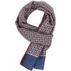 WANYING Uomo Sciarpa di Seta Lungo Doppio Strato in Seta Artificiale Casual Business Gentleman per Primavera Autunno - paisley blu scuro