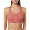 Yvette Reggiseni Sportivi ad Alto Impatto per Donne Chiusura Lampo Frontale Seni Grandi,Rosa，XXL Plus