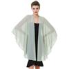 BEAUTELICATE Scialle Donna Elegante per Cerimonia Taglie Forti Chiffon Coprispalle Sheer Stola Donna per Matrimonio Estivo Sposa Abiti (Sage Green, Taglia Unica)