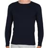 Fragi Maglia Uomo Maniche Lunghe in Puro Cotone, Maglia in Tessuto Elastico Senza Cuciture Seamless, Made in Italy (IT, Testo, XXL, Regular, Regular, Blu)