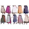 Radhykrishnafashions Donne indiane Lungo Wrap Gonna 2 Strati Cover-Ups Costumi da bagno Beach Wrap Gonna All'ingrosso Lot Art Seta Magia Wrap Donne Stampato Stile Wrap, Multi Clor, 68