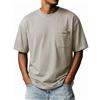 Elainone T-Shirt da Uomo in Cotone a Maniche Corte, con Girocollo e Taschino sul Petto, Ideale per Il Lavoro e l'uso Quotidiano.