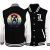 zhedu Death Note Giacca da Baseball Uomo Donna Moda Baseball Camicia Anime Sport Giacca Baseball Jersey Overshirt Felpa con Cappuccio
