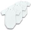 LADY·C (3pz) Body invernali in cotone caldo baby manica corta neonata bimba bambina (ALL WHITE, 4 ANNI)