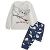Harry Potter Set Pigiama per Bambini | Top in Pile Sherpa a Maniche Lunghe Hedwig di Hogwarts e Pantaloni Loungewear con Stampa Integrale | Pacchetto Completo di Indumenti da Notte Coordinati