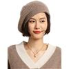 Ailaile Berretto da Donna in Cashmere Oversize Enorme Elasticizzato Lavorato a Maglia Caldo Cappello Beanie Hat, Cammello, Taglia Unica