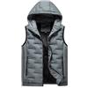 Kobilee 100 grammi uomo,Giubbotto Smanicato da Uomo, Piumino Trapuntato da Uomo 100 Grammi, Leggero, con Cappuccio, Senza Maniche, Caldo, Corto, Effetto Lucido, Gilet Invernale