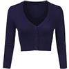 Aottori Coprispalle Donna Manica Lunga Scollo a V con Bottoni | Cardigan Corto, Elegante, Bolero a Maglia, Giacca Leggero Matrimonio, per Primavera Autunno
