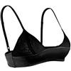 SilRiver Bralette da Donna in Raso di Seta a Triangolo a Forma di U Delicato Reggiseno (per Coppe A-C)
