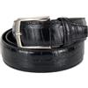 Emila Cintura uomo elegante stampa cocco da cerimonia cinta artigianale vitello stampata coccodrillo per abito x pantalone classica lavoro con fibbia 3,5 cm 35 mm cuciture made in Italy Vera Pelle