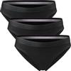 DANISH ENDURANCE Bikini Donna Cotone Estivo, 3 o 6 Paia, 3X Nero, M