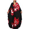 YouKD Abito estivo floreale allentato Caftan Boho Beach Bikini Cover Up Dress Plus Size Robe per le donne
