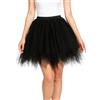 JClorix Gonna in tulle Tutu corta Petticoat Sottogonna con vita elastica per donna - Carnevale Halloween Matrimonio Danza Cosplay Rockabilly Party Sera Mini Jupe