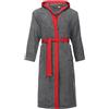 Ladeheid Accappatoio Uomo in Spugna di Cotone LA40-190 (Grigio Scuro-12/Rosso-26, M)