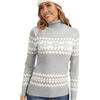 Yukiuiny Maglioni Collo Alto Natalizio Donna Dolcevita per Natale Lupetto Elegante Pullover Lungo Invernale-Grigio/L