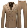 Vhersily Abito Da Uomo Slim Fit 2 Pezzi Doppio Petto Business Matrimonio Prom Smoking Abiti Tinta Unita Giacca Pantaloni, Per Eventi, In Velluto, Vestiti Cotone Moderni Comode, Completo da Cerimonia