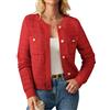GRACE KARIN Cardigan da Donna Capispalla Lavorato a Maglia per l'autunno Inverno Bottoni a Maniche Lunghe Cardigan Caldo Quotidiano Rosso S