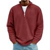 Generic DENGJIAMY Felpe da uomo in maglia classiche per attività all'aperto magliette taglie forti top autunnali alla moda camicie con colletto alla moda a maniche lunghe pullover con cerniera 1/4 per uomo