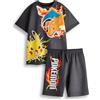 Pokémon Set di magliette e pantaloncini Boys | Kids Dark Grey Short Sleeve Graphic Tee & Bottoms Clothing Bundle | Pokeball di Pikachu Charizard Completo Outfit coordinato