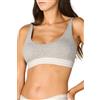 Goldenpoint Donna Intimo - Parte Alta del Completo Intimo - Brassière Imbottitura Removibile Iris con Cotone Monogram ed Elastico Logato con Spalline Regolabili Taglia 4 Colore Grigio