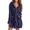 Generico Accappatoio Donna Accappatoio Adulto Microfibra con Cappuccio Puro Cotone con Tasche Cappuccio con Cintura Elegante Comodo per Casa e Vacanza