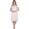 e.Femme Camicia da Notte da Donna Marion 308, Manica Corta, 50% Cotone e 50% Modal, Rosa Antico, Stampa, 52