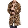Duohropke Cappotto di pelliccia lungo da uomo in pelliccia sintetica cappotto di pelliccia invernale caldo finta pelliccia giacca a tunica cappotto pelliccia pelliccia risvolto manica lunga giacca