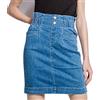 Van Der Rich ® - Gonna in Denim Pull on al Ginocchio con Elastico in Vita - Donna (Blu, EU46)