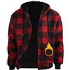 YCBMINGCAN Camicia di flanella da uomo a quadri, giacca invernale a maniche lunghe, in pile, foderata, con cappuccio, tasca sul petto da uomo, in flanella, vestibilità normale, calda, con cappuccio,
