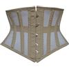Hi-GERMANWEARS Corset da donna Black Mesh Steel Boned Waist Trainer Body Shaper Cincher Waspie Heavy Duty Short Corsetto in vita, beige, 4XL
