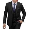 Generic Abito da Sposo da Uomo, vestibilità Slim, 2 Pezzi, Completo di Giacca, Pantaloni, Smoking con Revers a Lancia, Nero, Taglia XS