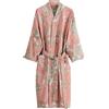 PRINCESS BRIDE Accappatoio unisex in cotone doppio strato garza traspirante pigiama morbido camicia da notte assorbente Yukata per hotel, casa, rosa, XL